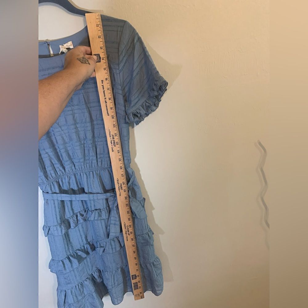 NWT HEM & Thread blue ruffle dress size M‎ - Picture 8 of 8